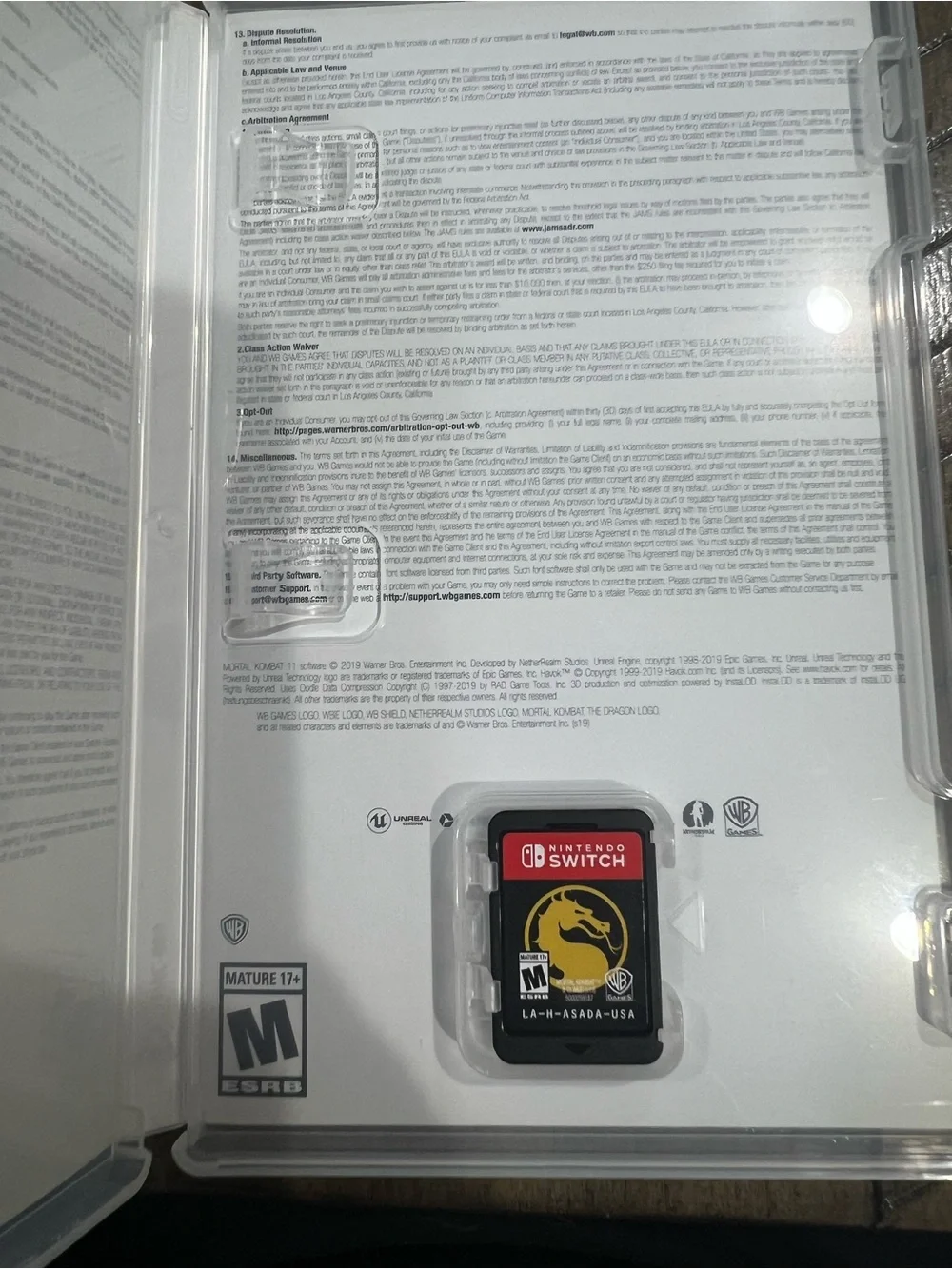 Nintendo Switch Mortal Kombat 11 Game